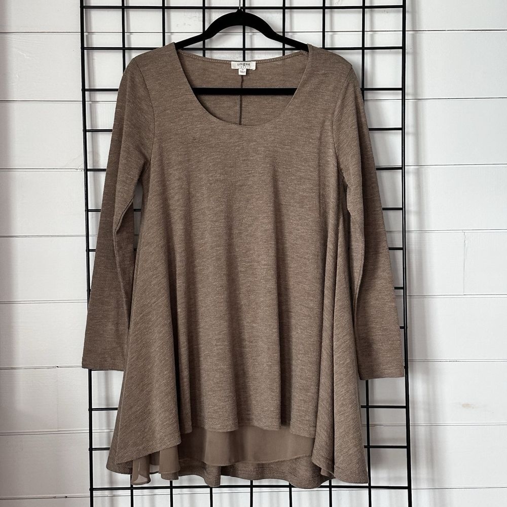 Umgee Long Sleeve‎ Layered Dress Womens S Mocha Babydoll Whimsigoth Cottagecore